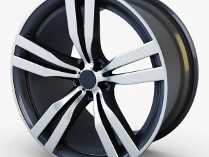 ruota stile 300 grigio ferrico medio poly Modello 3D