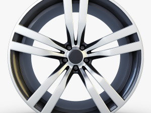 style 300 wheel ferric gray mid poly 3D Model