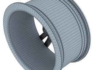 style 300 wheel ferric gray mid poly 3D Model