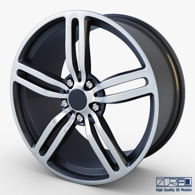 style 167 wheel ferric gray mid poly 3D 모델 .c4d .max .obj .3ds .fbx .stl .blend 