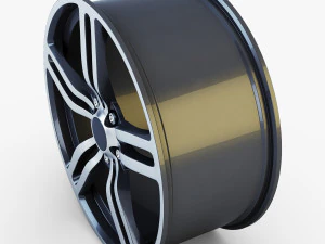 style 167 wheel ferric gray mid poly 3D Model