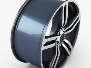 style 167 wheel ferric gray mid poly 3D 모델