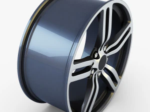 style 167 wheel ferric gray mid poly 3D Model