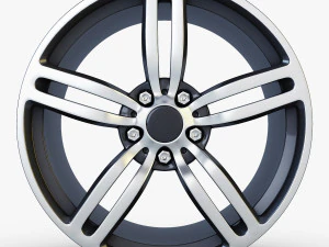 style 167 wheel ferric gray mid poly 3D Model