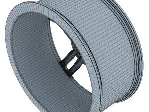 style 167 wheel ferric gray mid poly 3D Model