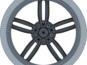 style 167 wheel ferric gray mid poly 3D 모델