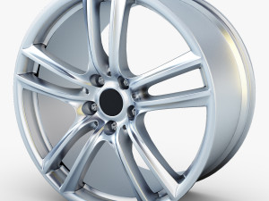 style 303 wheel silver mid poly 3D मॉडल