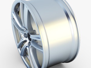 style 303 wheel silver mid poly 3D-Modell