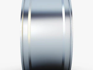 style 303 wheel silver mid poly 3D Model