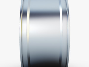 style 227 wheel silver mid poly 3D Model