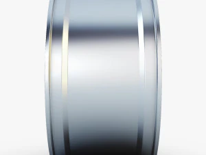 style 227 wheel silver mid poly 3D Model