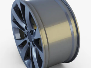 style 227 wheel ferric gray mid poly 3D Model