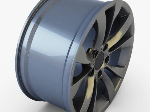 style 227 wheel ferric gray mid poly 3D Model