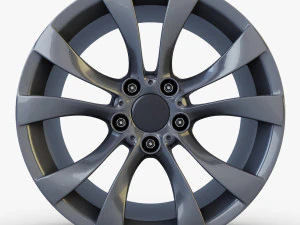 style 227 wheel ferric gray mid poly 3D Model
