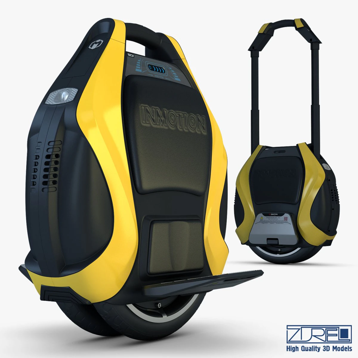inmotion v3 pro yellow 3D Model .c4d .max .obj .3ds .fbx .stl .blend 