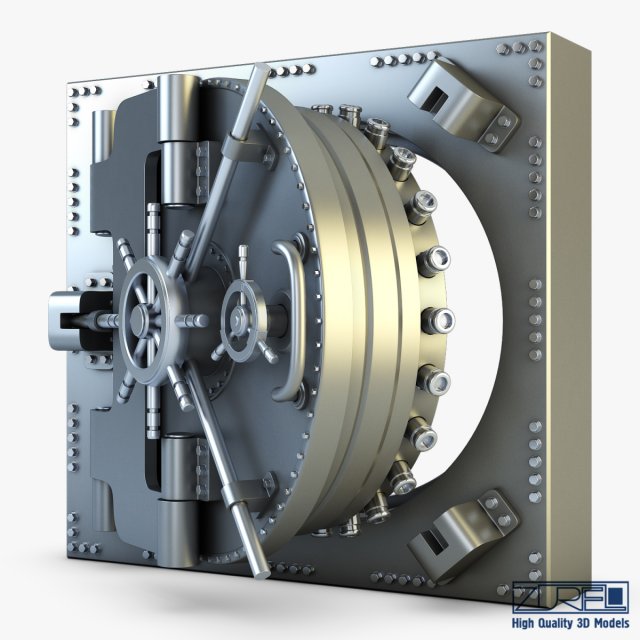 bank vault door v 1 Modello 3D .c4d .max .obj .3ds .fbx .stl .blend 