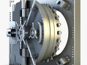 bank vault door v 1 Modelo 3D