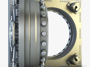 bank vault door v 1 3D Model