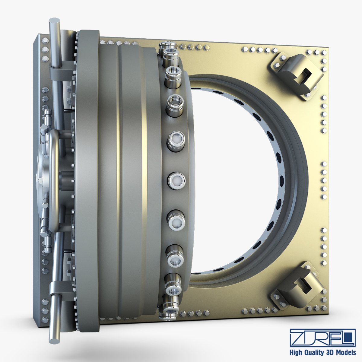 Bank Vault Door V 1 3d Model In Door 3dexport