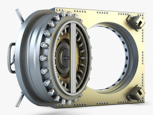 bank vault door v 1 Modello 3D
