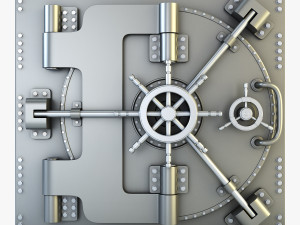 bank vault door v 1 Modello 3D