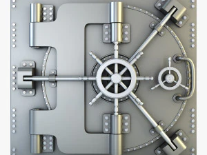 bank vault door v 1 3D Model