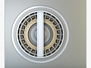 bank vault door v 1 3D Model