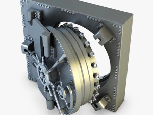 bank vault door v 1 3D Model