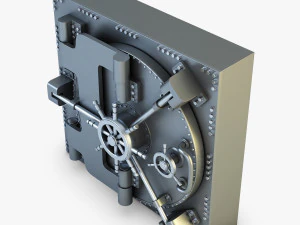 bank vault door v 1 3D Model