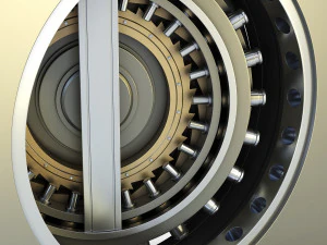 bank vault door v 1 3D Model