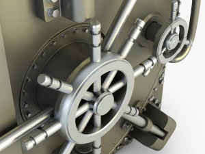 bank vault door v 1 3D Model
