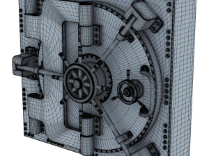 bank vault door v 1 3D Model