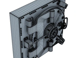 bank vault door v 1 3D Model