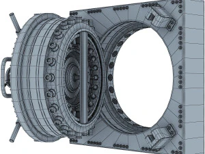 bank vault door v 1 3D Model
