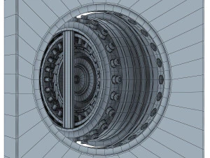 bank vault door v 1 3D Model