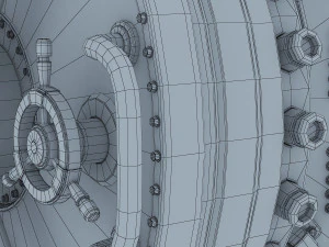 bank vault door v 1 3D Model