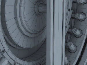 bank vault door v 1 3D Model