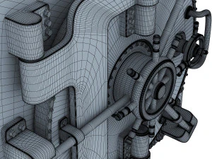bank vault door v 1 3D Model
