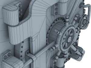 bank vault door v 1 3D Model