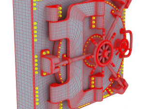 bank vault door v 1 3D Model