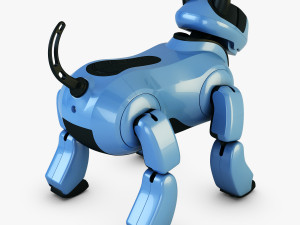 genibo robot dog blue Model 3D
