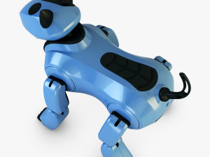 genibo robot dog blue Model 3D