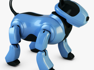 genibo robot dog blue Model 3D