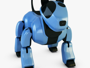 genibo robot dog blue Model 3D
