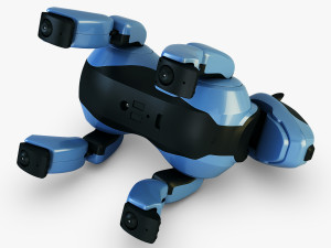 genibo robot dog blue Model 3D
