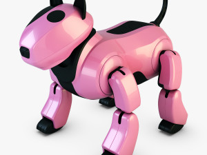 genibo robot dog pink 3D Model