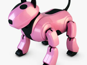 genibo rob&ocirc; cachorro rosa Modelo 3D