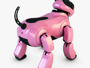 genibo robot dog pink 3D Model