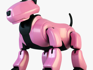 genibo robot dog pink 3D Model