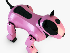 genibo robot dog pink 3D Model